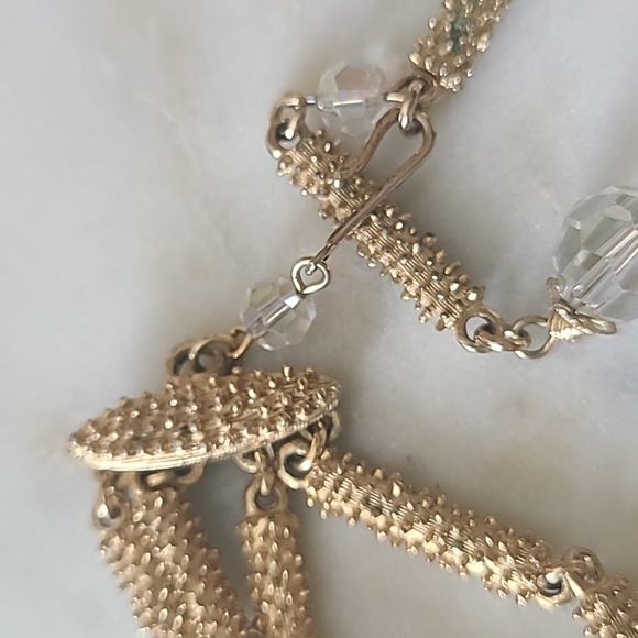 Vintage Vendome Aurora Borealis Brutalist Necklace - Picture 8 of 8